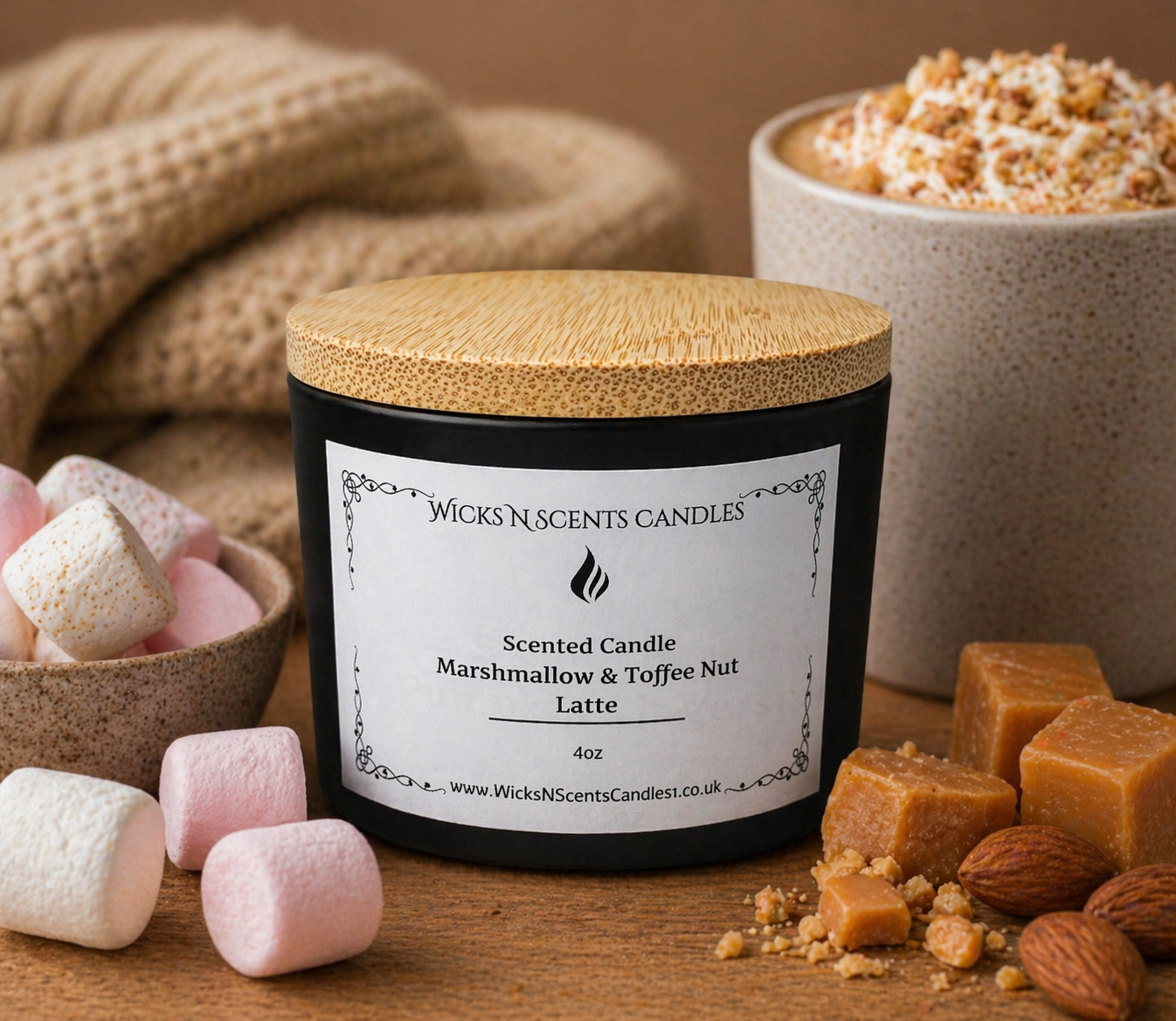 4oz Jar Candle Marshmallow & Toffee Nut Latte