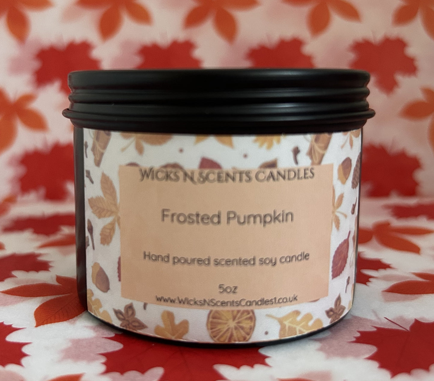 5oz Tin Candle- Frosted Pumpkin