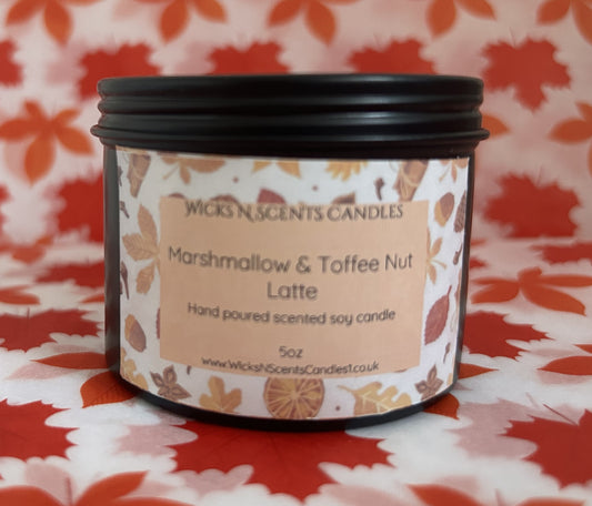 5 oz Tin Candle- Marshmallow & Toffee Nut Latte