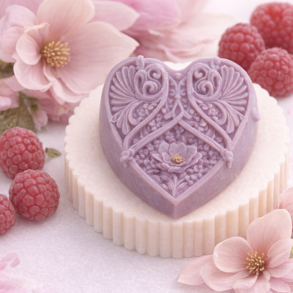 Heart Muffin Melts Magnolia & Raspberry Blush