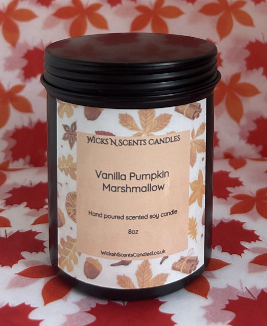 8oz Tin Candle- Vanilla Pumpkin Marshmallow