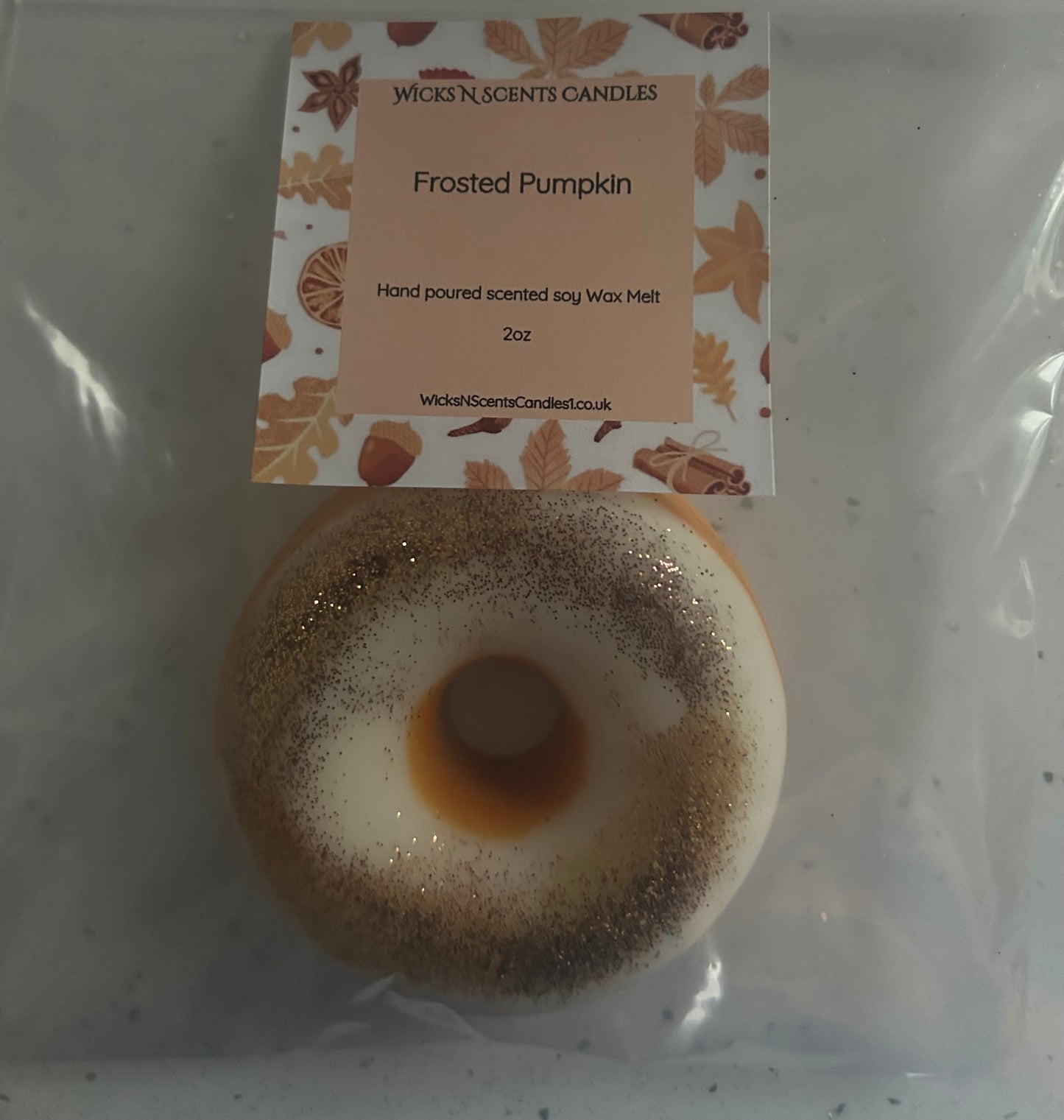 Donut Wax Melt- Frosted Pumpkin