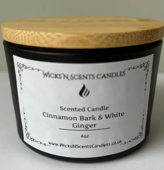 4oz Jar Candle Cinnamon Bark & White Ginger